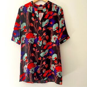 Tucker NWT Silk Dress Floral Print Tunic Size Small Made in USA